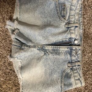 No Boundaries Acid Wash Denim Shorts